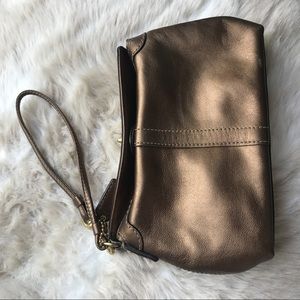 Copper Coach wristlet